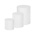 thumbnail image 2 of AMLESO Piédestal Cylindrique 3 Pcs Support à Gâteau Piédestal Rond pour Mariage Anniversaire Blanc, 2 of 8