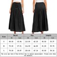 thumbnail image 2 of Falda De Verano Falda larga informal para mujer, traje de vacaciones de estilo bohemio de algodón de línea A (negro S) Kuymtek para Mujer Negro T M, 2 of 6