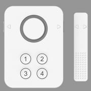 HomeZone Wi-Fi Smart Keypad Controlled Window or Door Alarm with Magnetic Switch, Compatible with Alexa and Google Assistant, White, 4 oz