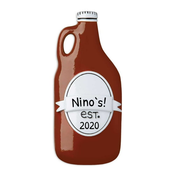 Ornaments by Elves Personalized Beer Bottle Christmas Tree Ornaments 2024 Holiday Decorations .25lbs