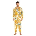 thumbnail image 2 of Orange Series Fruits Adult onesie Pajamas, Crystal Velvet Ultra Soft Warm Jumpsuit for Men and Women, 2 of 7