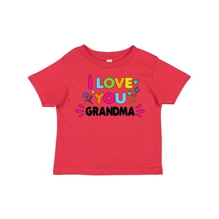 

Inktastic I Love You Grandma with Flowers Gift Toddler Toddler Girl T-Shirt