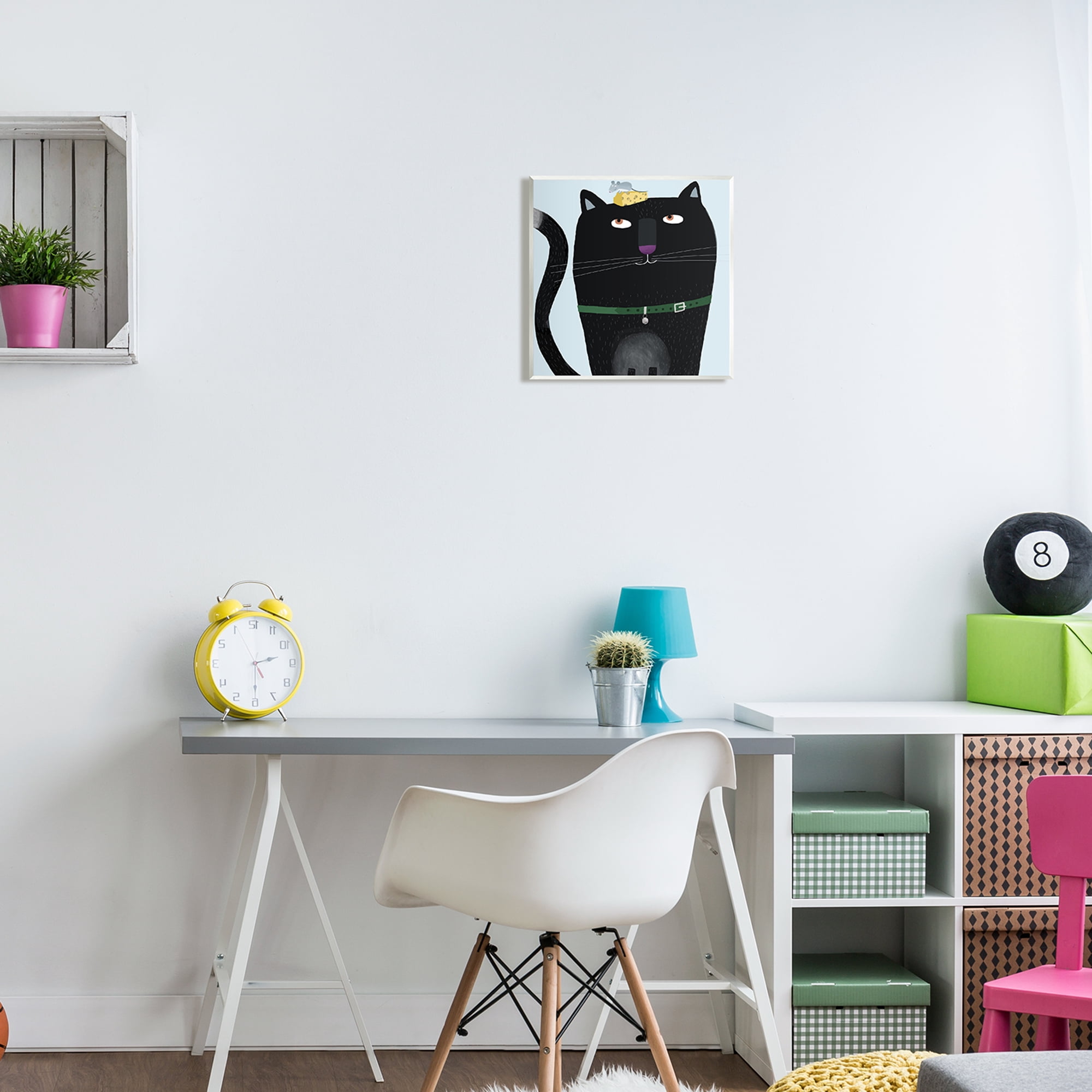 Stupell Industries Cat & Mouse Pet Friends Animals & Insects Painting Unframed Art Print Wall Art