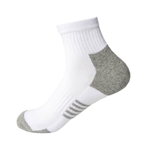 BONIXOOM Thin Mens Socks,Breathable Anti-Odor Socks,Moisture-Wicking Quarter Crew Socks White Free Size