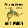 thumbnail image 4 of Inktastic Pack My Diapers, I'm Going Fishing with Daddy Boys or Girls Baby Bib, 4 of 4