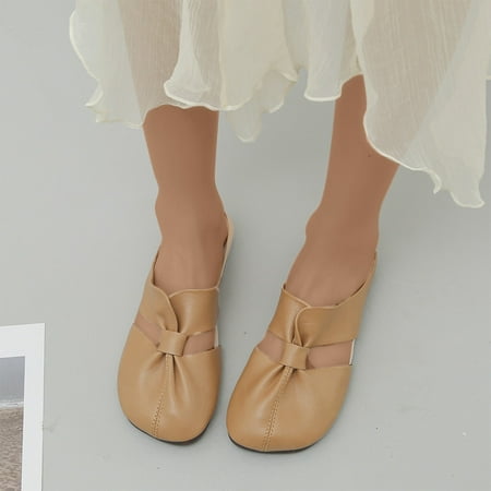 

AXXD Women Sandals Clearance Under $10 New Summer Flat Shoes Casual Baotou Sandals Breathable
