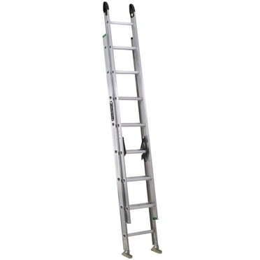Louisville Ladder 16’ Aluminum Extension, 15' Reach, 225 lbs Load Capacity, W-2222-16PG