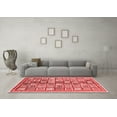 thumbnail image 3 of Ahgly Company Machine Washable Indoor Square Abstract Red Modern Area Rugs, 6' Square, 3 of 4