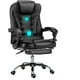 thumbnail image 1 of Silla Ejecutiva Ergonómica con Altura Ajustable de Escritorio Sillón para Oficina con 2 Puntos de Masajes Y Reposapies con Ruedas Giratorias 360 Grados Lumax  Color Negro, 1 of 7