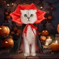 thumbnail image 5 of FYTPOV Halloween Cat Cape Clothes with Maple-leaf Collar, Black Red Pet Cosplay Costume Dog Clothes Party Pet Costume for Cats, Small to Medium Sized Dogs,S, 5 of 6
