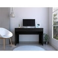 thumbnail image 2 of FM FURNITURE Tampa 2-Drawer Engineered Wood Writing Computer Desk in Black, 2 of 9