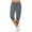 Dark Gray, variant on Zulora Women's Summer High Waisted Cropped Yoga Pants Stretch Slim Fit Capri Leggings with Elastic Waistband for Gym Workout Casual