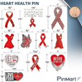 thumbnail image 2 of PinMart Red Dress Heart Disease Awareness Enamel Lapel Pin â Unisex Jewelry Brooch Pin with Secure Clutch Back, 2 of 3