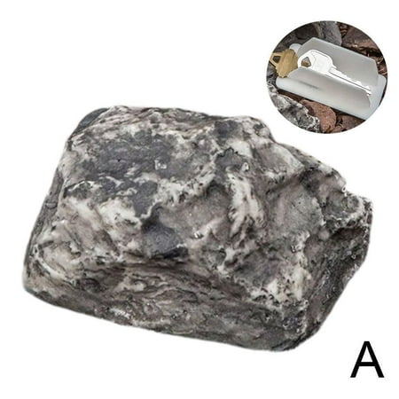 SXCRFKXH Hide A Key Outside Outdoor Fake Rock Key Hider Resin Waterproof and Safe for Holds Spare Keys Fake Rock Key Hider Decoration Key Hider for Outdoor Decor and Security