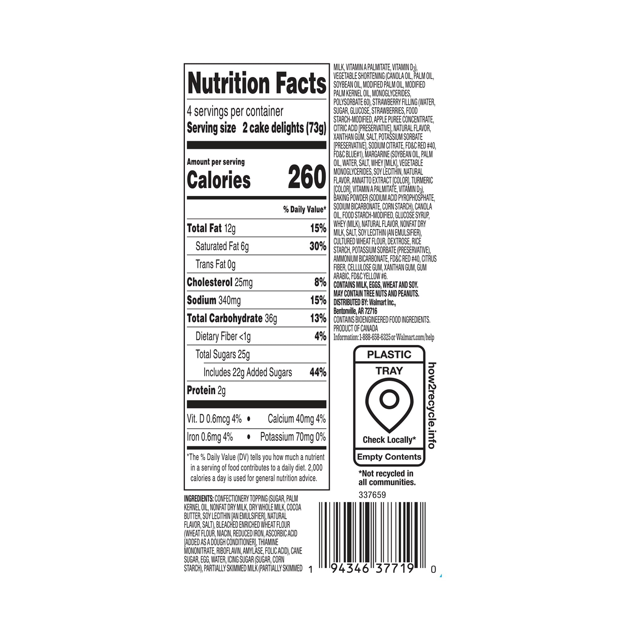 Marketside Strawberry Cake Delights, 10.23 oz, 8 Count