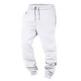 thumbnail image 4 of YDKZYMD Cargo Sweatpants for Men with Pockets Fleece with Pocket Cinch Bottom Heavyweight Drawstring Joggers Pants Athletic Winter Warm Baggy Pants Hiking Workout Sweatpants White 4XL, 4 of 6
