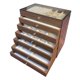 thumbnail image 5 of Joyero de madera con forro suave, apilable, de escritorio, multicapa, multiusos, transparente 7 capas, 5 of 9