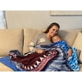 thumbnail image 5 of Dawhud Direct Great White Shark Fleece Blanket for Bed, 50" x 60" Jaws Fleece Throw Blanket for Boys, Men, Unisex and Kids - Super Soft Plush Shark Blanket Throw, 5 of 8