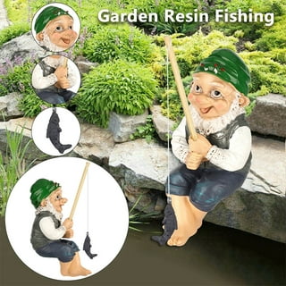 Collections Etc Little Boy and His Dog Fishing Outdoor Garden or