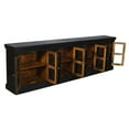 thumbnail image 2 of Peachtree 8-Door Mango Solid Wood & Glass Sideboard in Charcoal Gray, 2 of 3