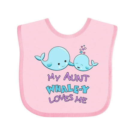 

Inktastic My Aunt Whale-y Loves Me Gift Baby Boy or Baby Girl Bib
