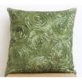 thumbnail image 3 of Pillow Cover, Green Shams, Spiral Sequins Beaded Pillow Shams, 24x24 inch (60x60 cm) Pillow Sham, Square Silk Pillow Sham, Modern Pillow Shams, Geometric - A Touch Of Envy, 3 of 3