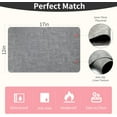 thumbnail image 3 of Lifestance Faux Leather Placemats Set of 6, Waterproof Heat Resistant Non Slip Dining Table Mats, 17x12 inch Rectangle Grey, Indoor Outdoor Use, 3 of 10