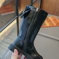 thumbnail image 2 of Children Boots Girls High Boots Autumn Winter Zipper Boots High Boots Bowknot Big Kids Boots Size 3 Girl Winter Boot Toddler Shows Girls Children Boot Snow Boots Girls Size 4 Boots for Short Girls, 2 of 9