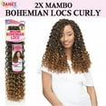 thumbnail image 2 of Janet Collection Mambo Synthetic Hair Crochet Braid 2x Bohemian Locs 18” ( 3 Pack #99J Black Wine ), 2 of 6