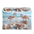 thumbnail image 2 of Ryvnso Flamingos Starfish Shells on Beach Large Lidded Foldable Storage Baskets Cubes Boxes Lids Bin for Home, 2 of 7