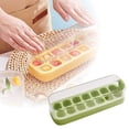 thumbnail image 1 of Boreal Craft Silicone Food Grade Push Type Ice Tray Household Ice Storage Ice With Lid Homemade Ice Cubes Stacking Cubes Coffee Cover Set Turtle Ice Baby Food Silicone Freezer Tray Ice Silicone Large, 1 of 6
