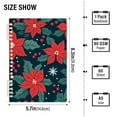 thumbnail image 2 of FORMRS 1-Subject Spiral Notebook 8" x 5" College Ruled 60 Refillable Sheet A5 Hard Cover, 2 Pack, Red Christmas Leaves, 2 of 7
