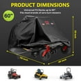 thumbnail image 2 of Zero-Turn Mower Cover, Weatherpoof UV Protection 600D Oxford Lawn Mower with Windproof Buckle Universal Fit up to 60" Decks, 2 of 7