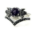 thumbnail image 5 of Rings for Women Moon Ring Red Amethyst Ring Moon Jewellery Gifts for Women Womens Valentine's Day Gifts Clearance, 5 of 9