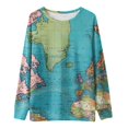 thumbnail image 4 of Sudadera de manga larga con estampado de mujer Blusa informal Tops Pompotops gfhjh9623, 4 of 4