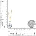 thumbnail image 2 of Gem Stone King 18K Yellow Gold Plated Silver London Blue Topaz Pendant with Chain Set with Moissanite (9.30 Cttw), 2 of 3