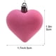 thumbnail image 2 of Adornos decorativos colgantes en forma de corazón | Colgante de bola con acabado rojo flocado de 4,5 cm | Paquete de 24 | Acento de corona de flores de fiesta | Amuleto de bolsa de regalo |, 2 of 6