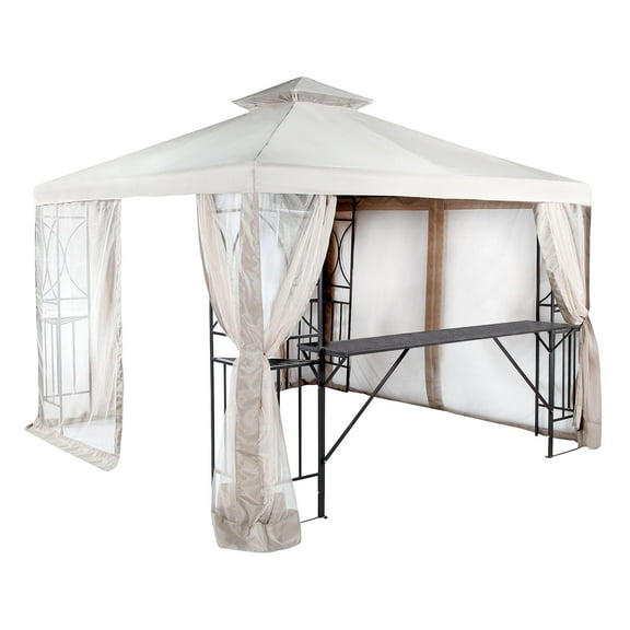 Garden Winds Replacement Canopy for 10x10 Crescent Gazebo, RipLock 350
