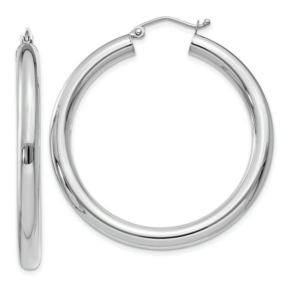 10k 4mm White Gold Earrings