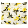 thumbnail image 1 of UFAEZU Garden Geometric Pattern with Bee Trendy Modern Abstract Honey Design for Interior Users Apiary Wall Art Hanging Tapestry Home Decor for Living Room Bedroom Dorm 51x60 inch, 1 of 1
