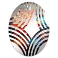 thumbnail image 2 of Designart "Tangerine Aqua Dharma Craft Blossom Circle" Buddhism Baptist Fan Round Wall Mirror - Spiritual Oval Printed Decorative Mirror - Multiple Color Options, 2 of 5