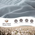 thumbnail image 2 of Simple&Opulence 100% Cotton Muslin Comforter Set King Size 104x92”, 3PCS Gauze Comforter for King Bed, Soft Lightweight All Seasons Bedding Sets with 2 Pillowcases(Light Blue,King), 2 of 6