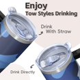 thumbnail image 4 of Camo 20oz Stainless Steel Tumbler with Handle and Straw – Insulated Travel Cup with Sliding Lid, 360° Full Wrap Printed Mug for Home, Outdoor & Sports Use, Camouflage, 4 of 6