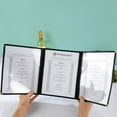 thumbnail image 5 of TrueCraftware-Set of 15 Black 8-1/2” x 11” Triple Fold Restaurant Menu Covers 3 Page 6 View Crystal Clear Menu Folder Menu Book Holders for Bar Café Restaurant Book, 5 of 6