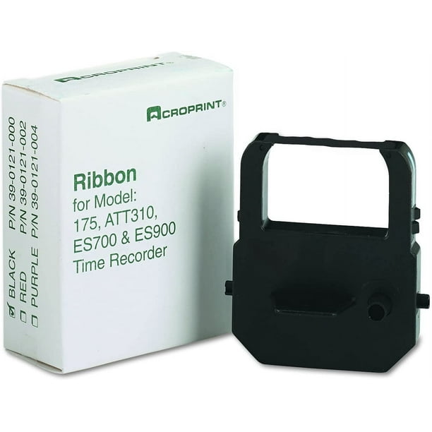 Acroprint Time Clock Ribbon Cartridges – 2-Pack Black, Compatible With M150MC4 ES700 ES900 2 thumbnail image