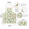 thumbnail image 7 of Cartoon Dinosaurs Apron-Garden Aprons for Women with Pockets-Cotton Linen Waterproof Kitchen Cooking Gardening Aprons Adjustable for Kitchen,Cooking,BBQ and Salon 33x27 Inch, 7 of 7
