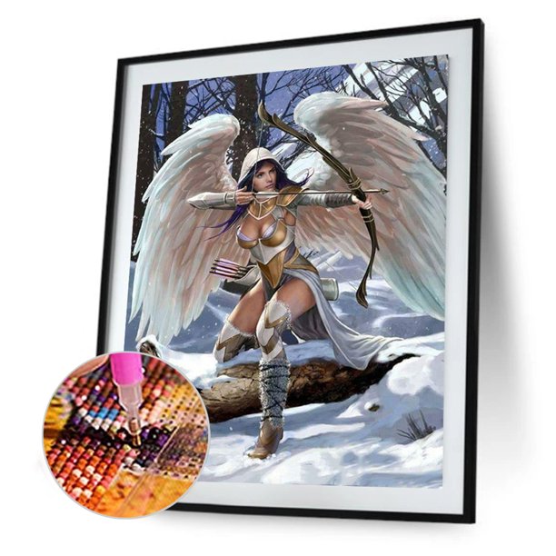 Cuadros Decorativos Angel Diamond Painting DIY Full Square Drill hecho a mano para la decoración de la habitación (y030) Wdftyju embutido en tela