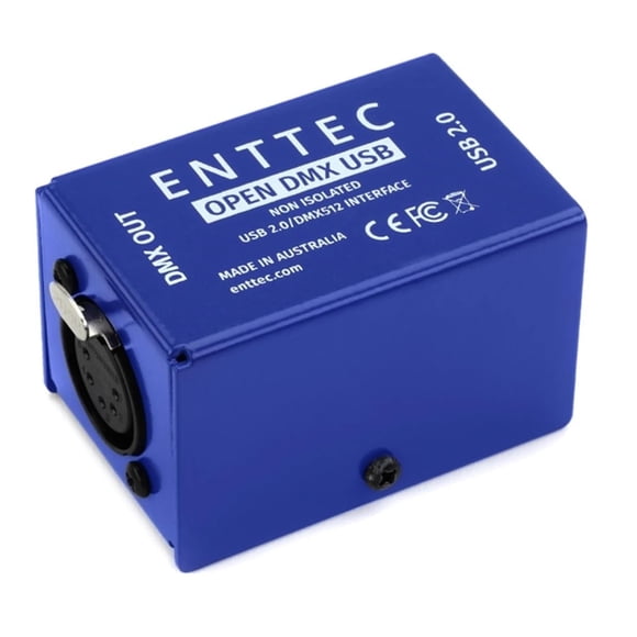 Interfaz de iluminación Enttec Open DMX USB 70303 de código abierto