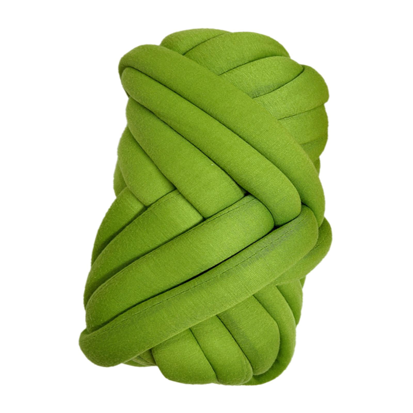 1.5kg Chunky Yarn Bulky Yarn Washable Tube Giant Soft Yarn Arm Knitting Yarn Weight Yarn Jumbo Tubular Yarn for Baskets Sweaters DIY Pet Bed Green