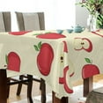 thumbnail image 4 of 54x72 Inch Tablecloth Polyester Square Tablecloth for Home Kitchen Dinner Decor Red Apple Pattern, 4 of 9